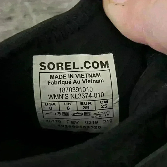 Sorel Women’s Kinetic Sneak Black Slip On Sneakers Size 8 Athletic Walking Shoes - Picture 7 of 12